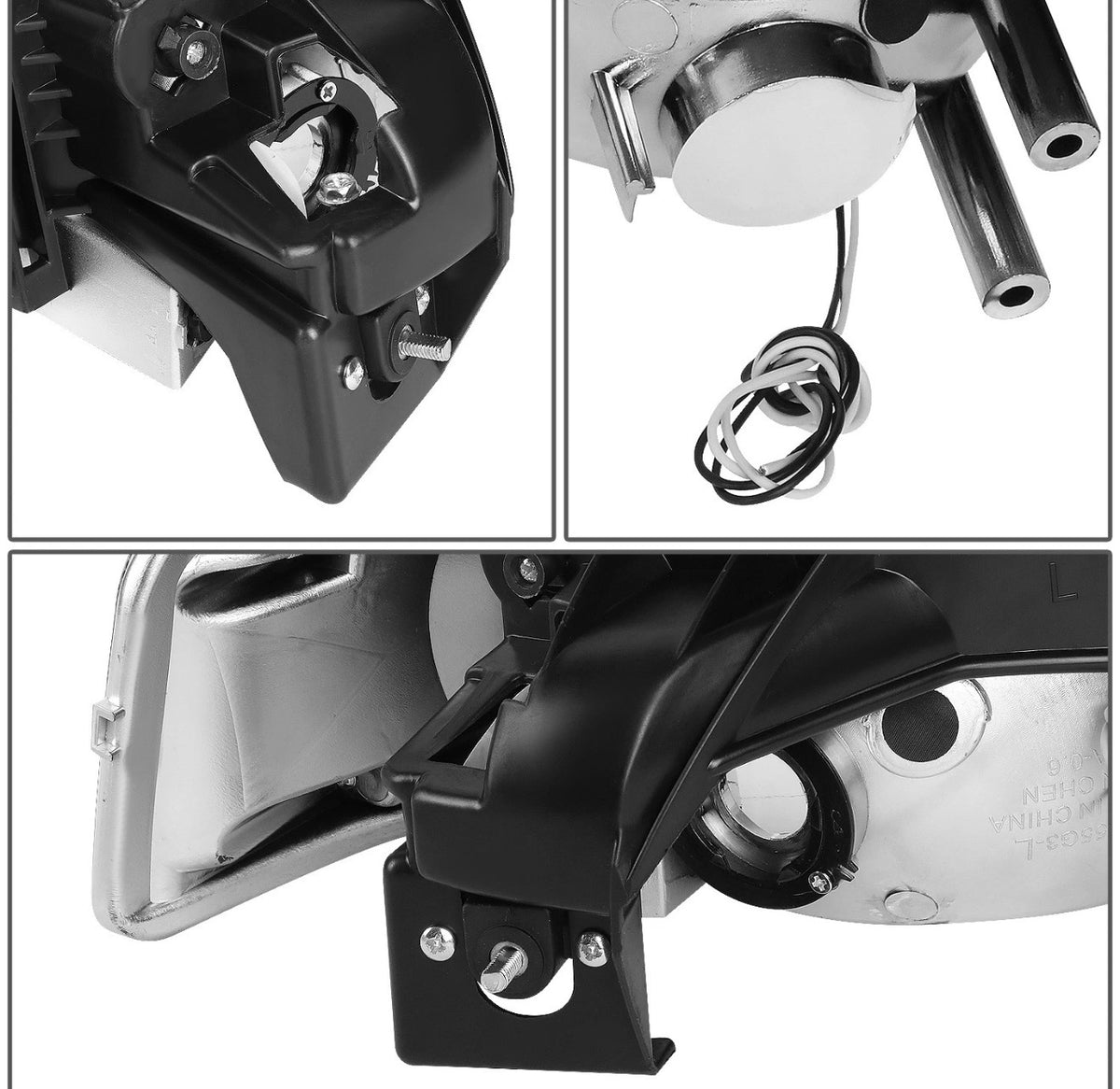 Fit 99-06 Silverado Suburban Pair LED DRL Chrome/ Smoked Headlight Bumper Lamp