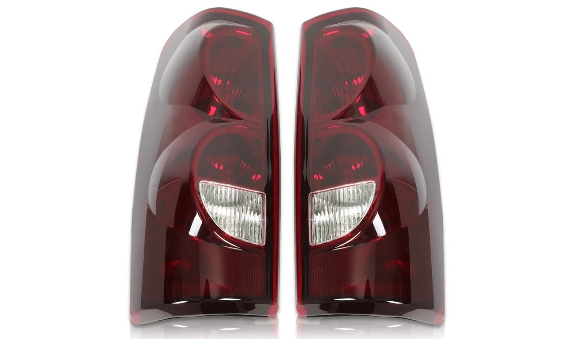 tinted Tail Lights For 03-06 Chevy Silverado 1500 2500 3500 HD w/Bulbs Wiring Set LH RH