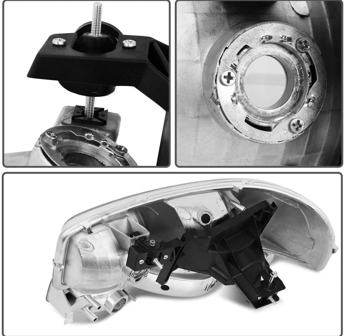 For 2005 2006-2007 GMC Sierra 1500 2500 3500 Yukon Chrome Headlight+Bumper Light