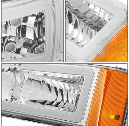 For 2003-2007 Chevy Silverado Avalanche LED DRL Headlight Bumper Signal Lamps