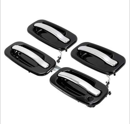 Outside Door Handles W/O Keyhole For Silverado Tahoe Sierra 99-06 4Pcs Painted