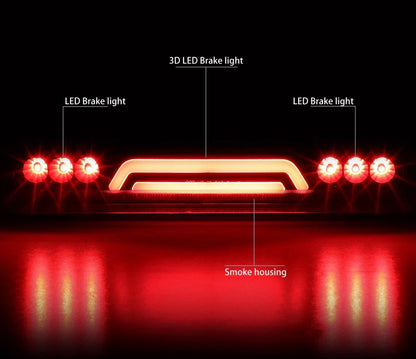 FIT FOR 00-06 TAHOE YUKON 3RD X-TYPE REAR BLACK THIRD TAIL BRAKE LIGHT STOP LAMP