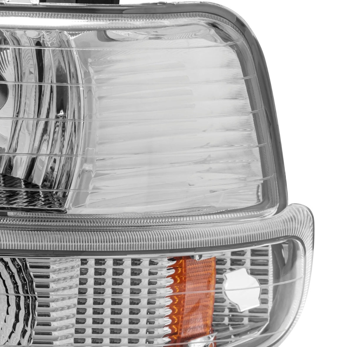Clear lens+Chrome housing+Amber corner Fit For 1999-2002 Chevy Silverado 2000-2006 Tahoe Suburban 1500