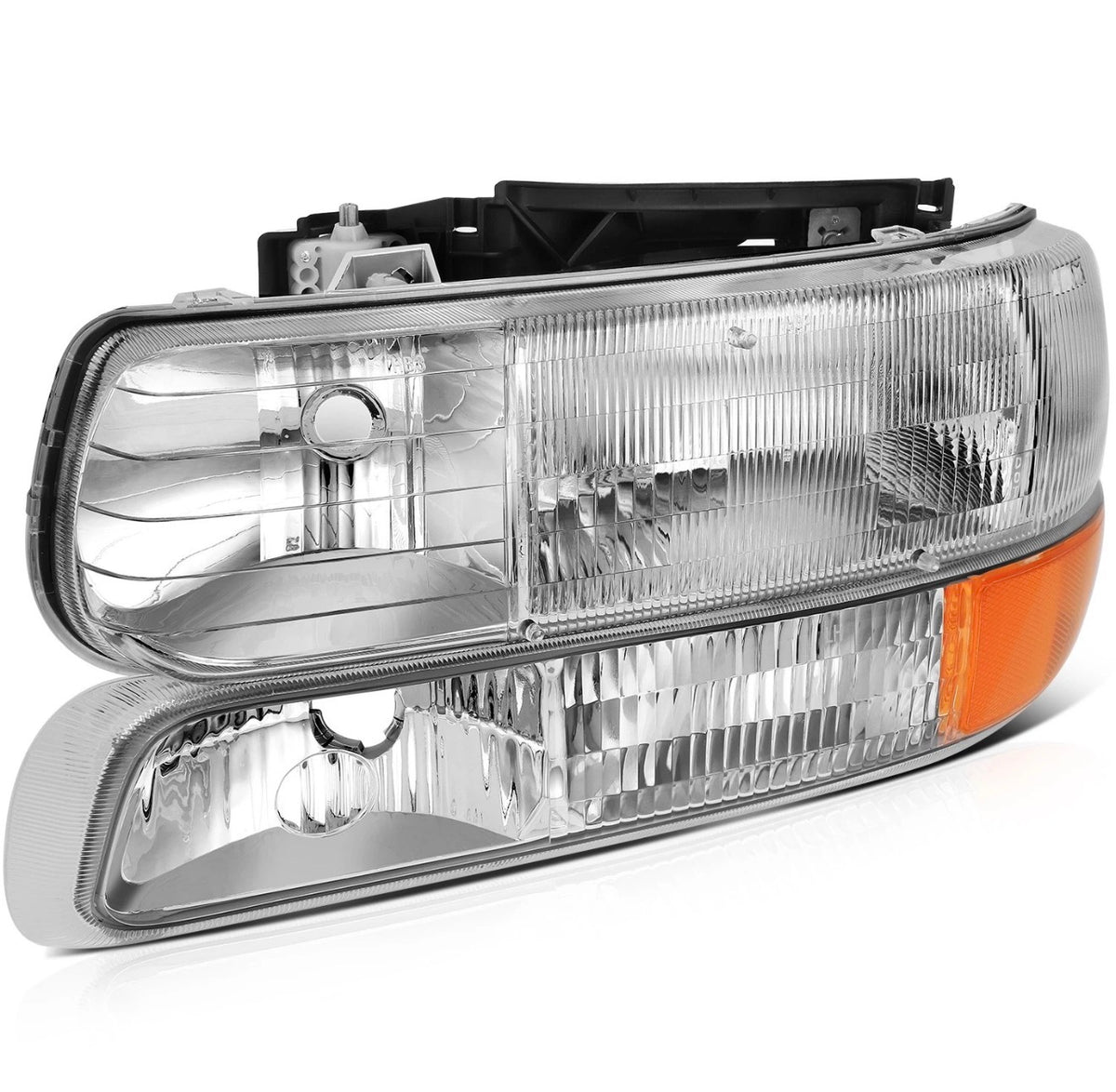 Chrome Headlight Front Lamps For 1999-2002 Chevy Silverado 2000-2006 Suburban