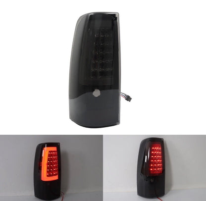 Black LED Tail Lights For Chevy Silverado GMC Sierra 1500 2500HD 3500 2003-2006