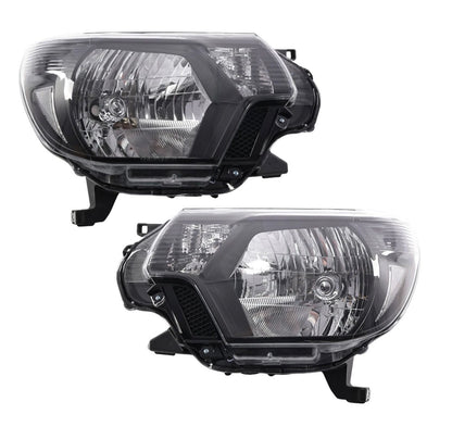 Headlights Assembly For 2012-2015 Toyota Tacoma Black Clear Corner Lamp Pair