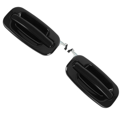 NEW Rear Outside Door Handles Set Gloss Black For Silverado Tahoe Sierra 99-06