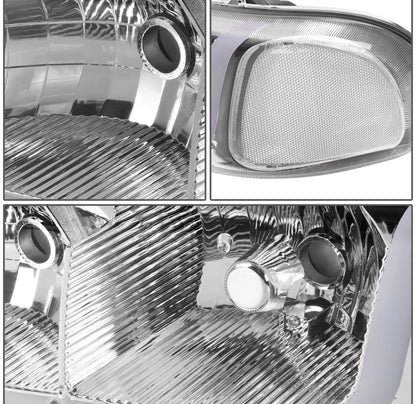 For 1999-2007 Sierra 1500 2500 LED DRL Headlight Bumper Signal Lamp Chrome Clear