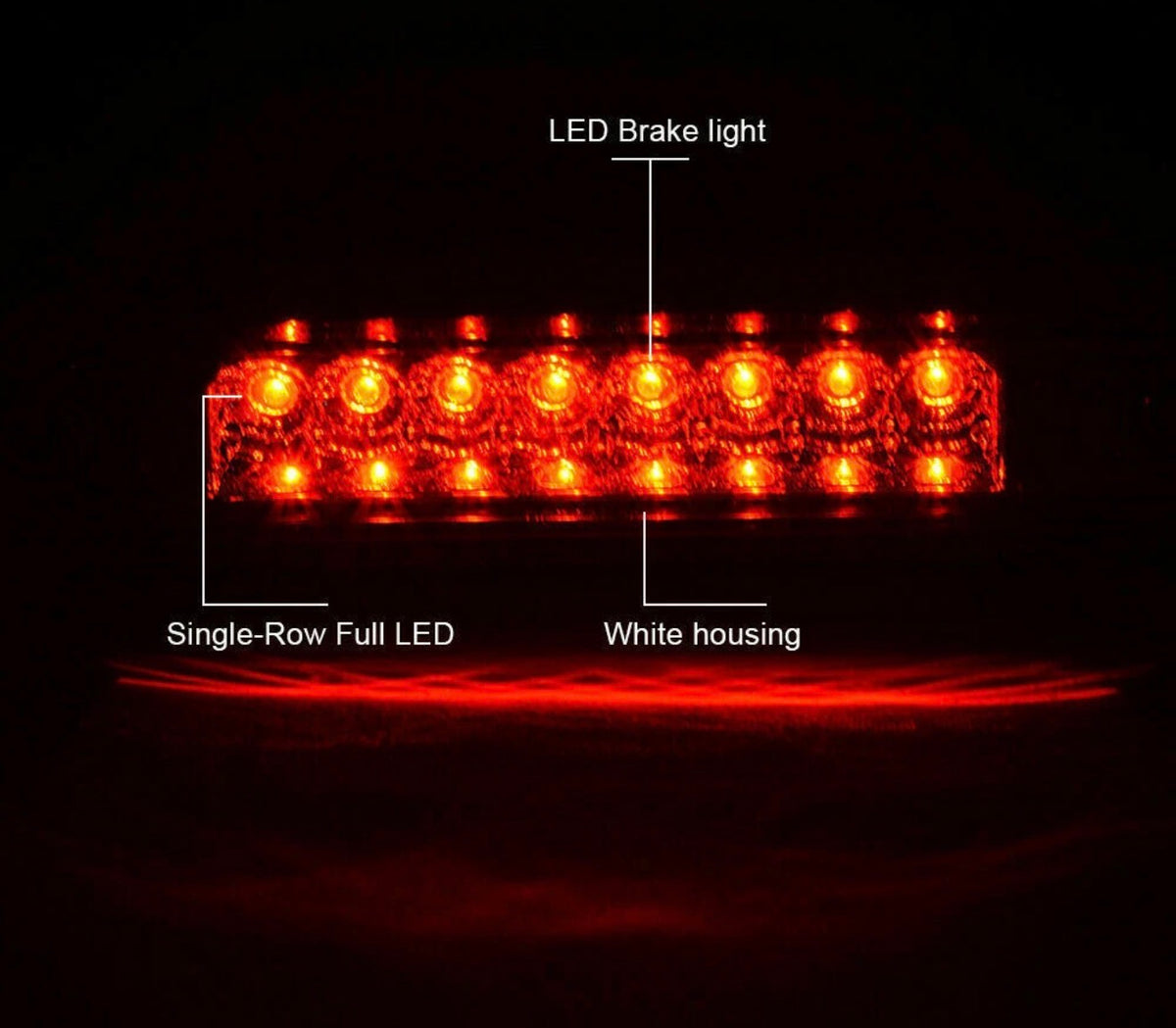 Clear Rear LED Third 3rd Brake Light Tail Lamp Fit For 1995-2017 Toyota Tacoma
