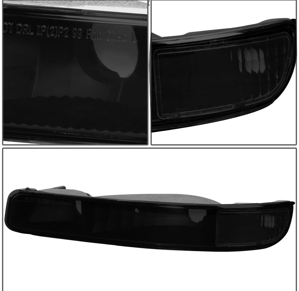For 1999-2007 Sierra 1500 2500 LED DRL Headlight Bumper Signal Lamp Tinted Clear