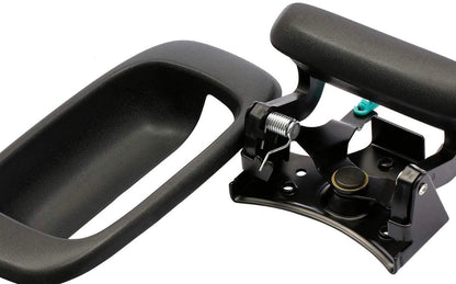 Tailgate Handle & Bezel Set Smooth Black for 99-06 Chevy GMC Silverado Sierra