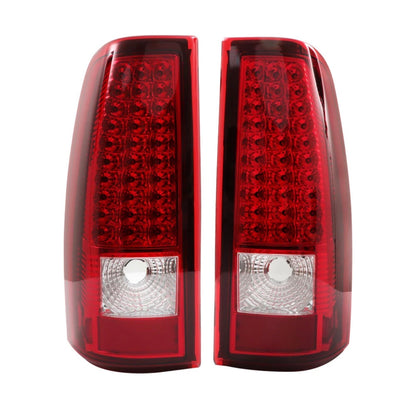 Left&Right Side For 2003-2006 Chevy Silverado 1500 2500 LED Tail Light Red Lamp