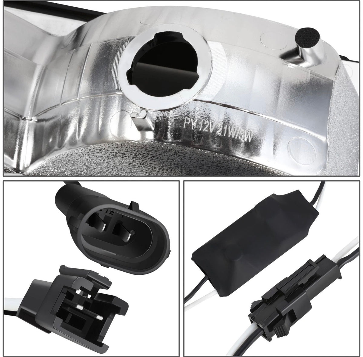 Fit 88-00 Chevy GMC C/K F-Shape LED DRL Headlight+Bumper Turn Signal Lamps Black