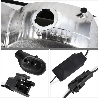 Fit 88-00 Chevy GMC C/K F-Shape LED DRL Headlight+Bumper Turn Signal Lamps Black