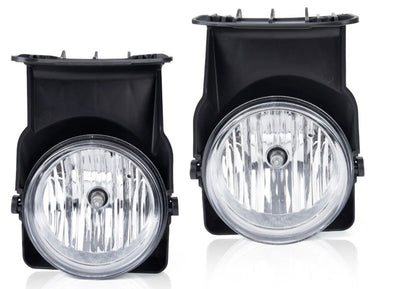 FIT FOR 03-06 GMC SIERRA 1500 2500 3500 CLEAR LENS FOG LIGHTS+WIRING+SWITCH PAIR
