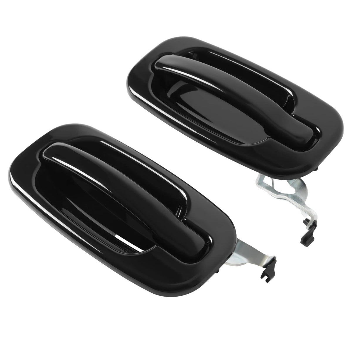 NEW Rear Outside Door Handles Set Gloss Black For Silverado Tahoe Sierra 99-06