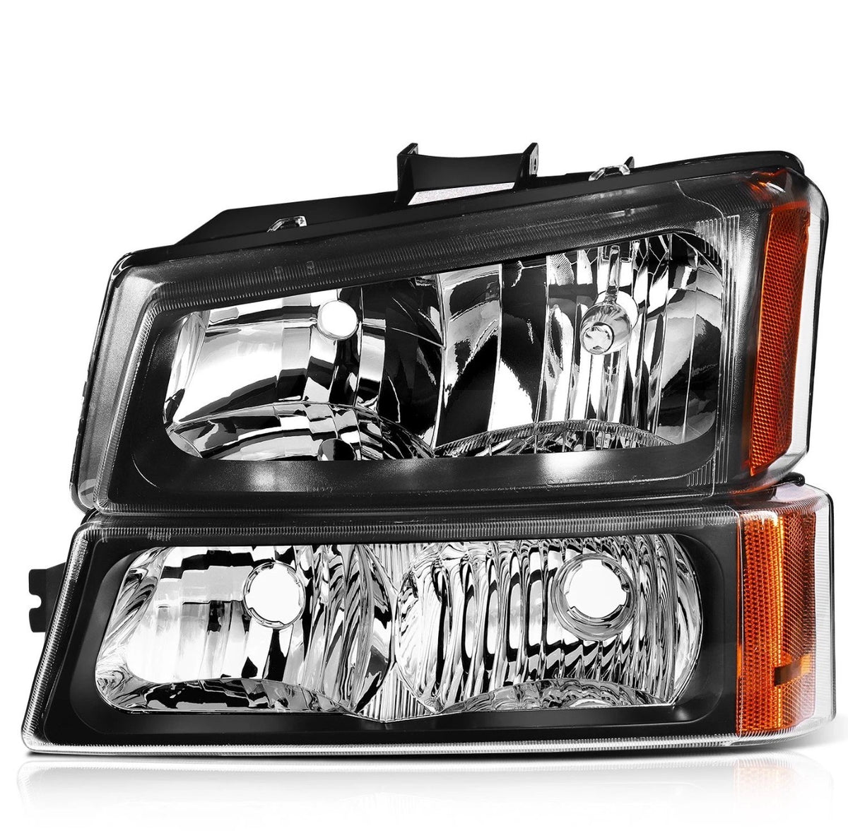 For 2003-2006 Chevy Silverado Avalanche 1500 2500 w/Amber Headlights Assembly