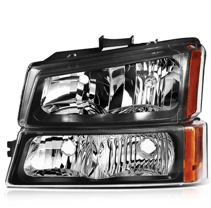 For 2003-2006 Chevy Silverado Avalanche 1500 2500 w/Amber Headlights Assembly