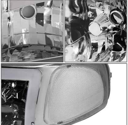 For 99-07 GMC Sierra Yukon XL Switchback LED DRL Headlight+Bumper Signal Lamps