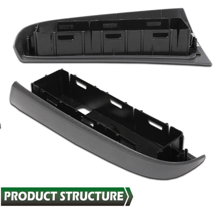 Front Window Switch Bezel Set Gray Fit For 03-07 Chevy Silverado GMC Sierra