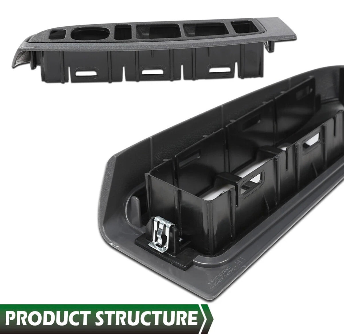 Front Window Switch Bezel Set Gray Fit For 03-07 Chevy Silverado GMC Sierra