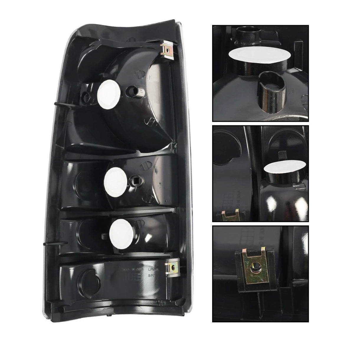 Clear Rear Tail Light Set W/Bulb LH RH For 1999-2007 Chevy Silverado GMC Sierra (Clarify silverado fitment 4 holes and 3 holes