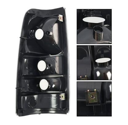 Clear Rear Tail Light Set W/Bulb LH RH For 1999-2007 Chevy Silverado GMC Sierra (Clarify silverado fitment 4 holes and 3 holes