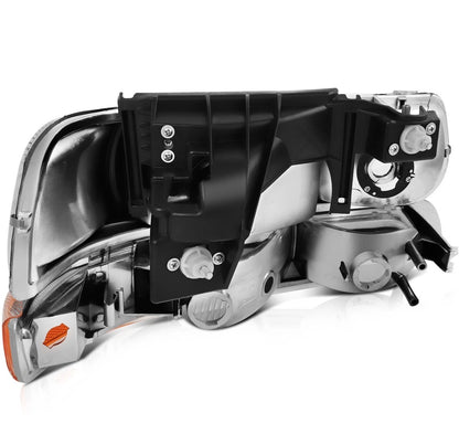 Chrome Headlight Front Lamps For 1999-2002 Chevy Silverado 2000-2006 Suburban