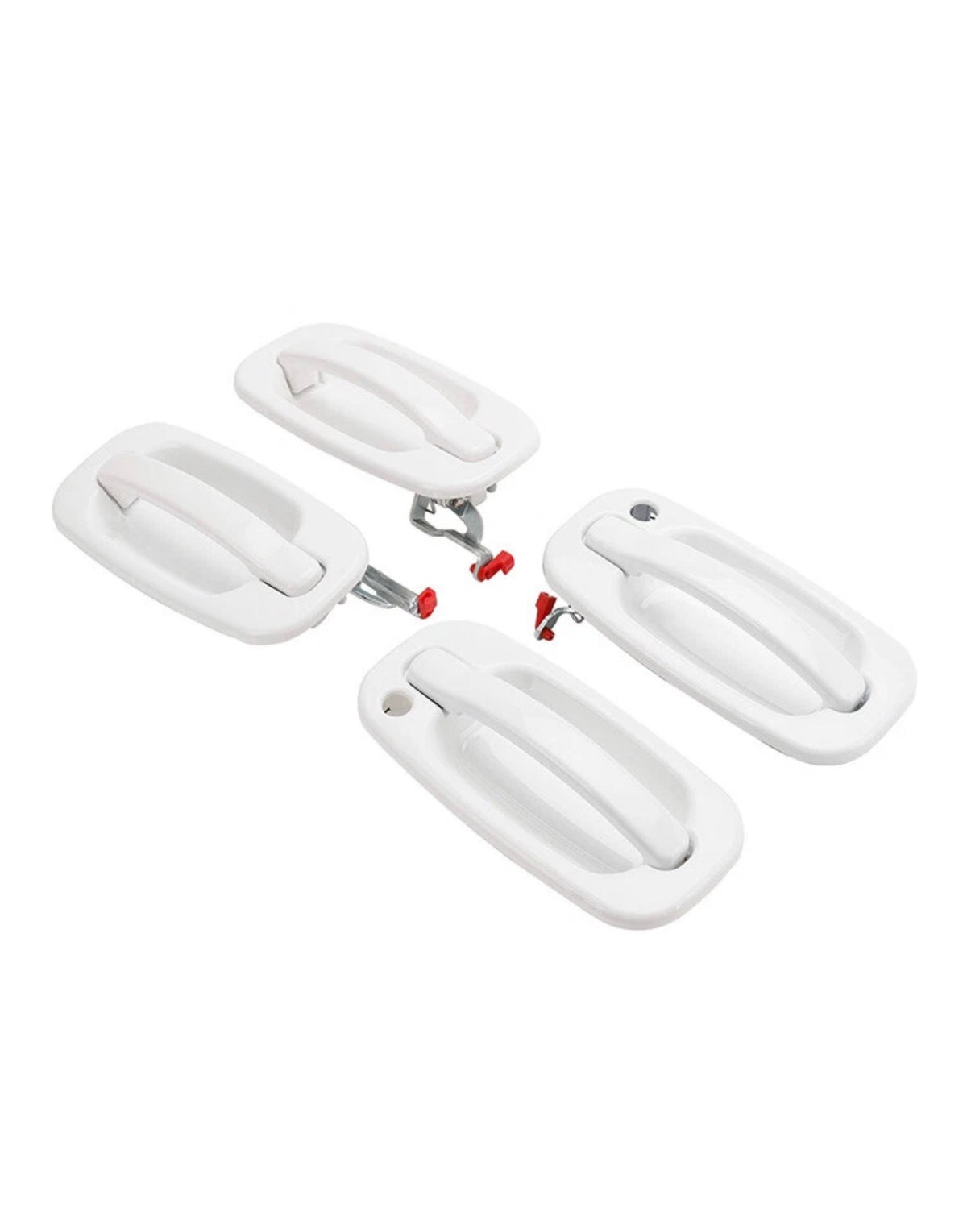 Door Handle Set 4 White For Chevy Silverado For GMC Sierra Suburban Yukon 99-06