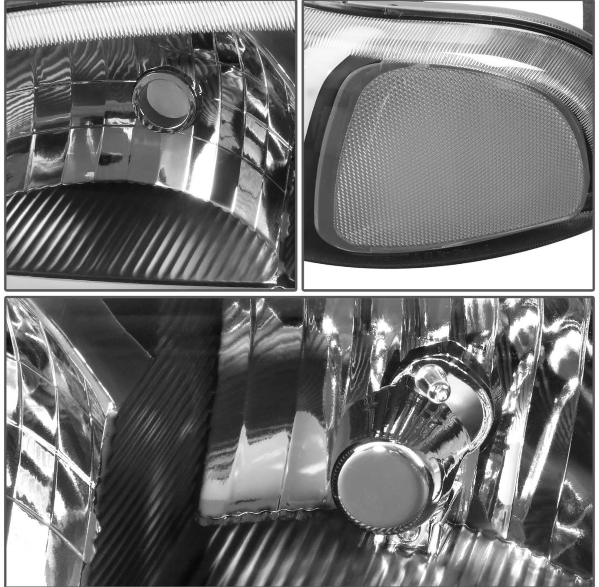 For 1999-2007 Sierra 1500 2500 LED DRL Headlight Bumper Signal Lamps Black Clear