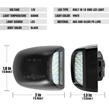 LED License Plate Light Assembly For Chevy Silverado GMC Sierra 1500/2500/3500