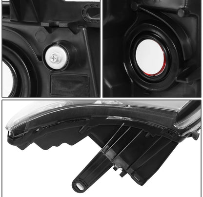 Fit 2007-2014 Chevy Silverado Pair Black Housing Clear Side Headlight/Lamp Set