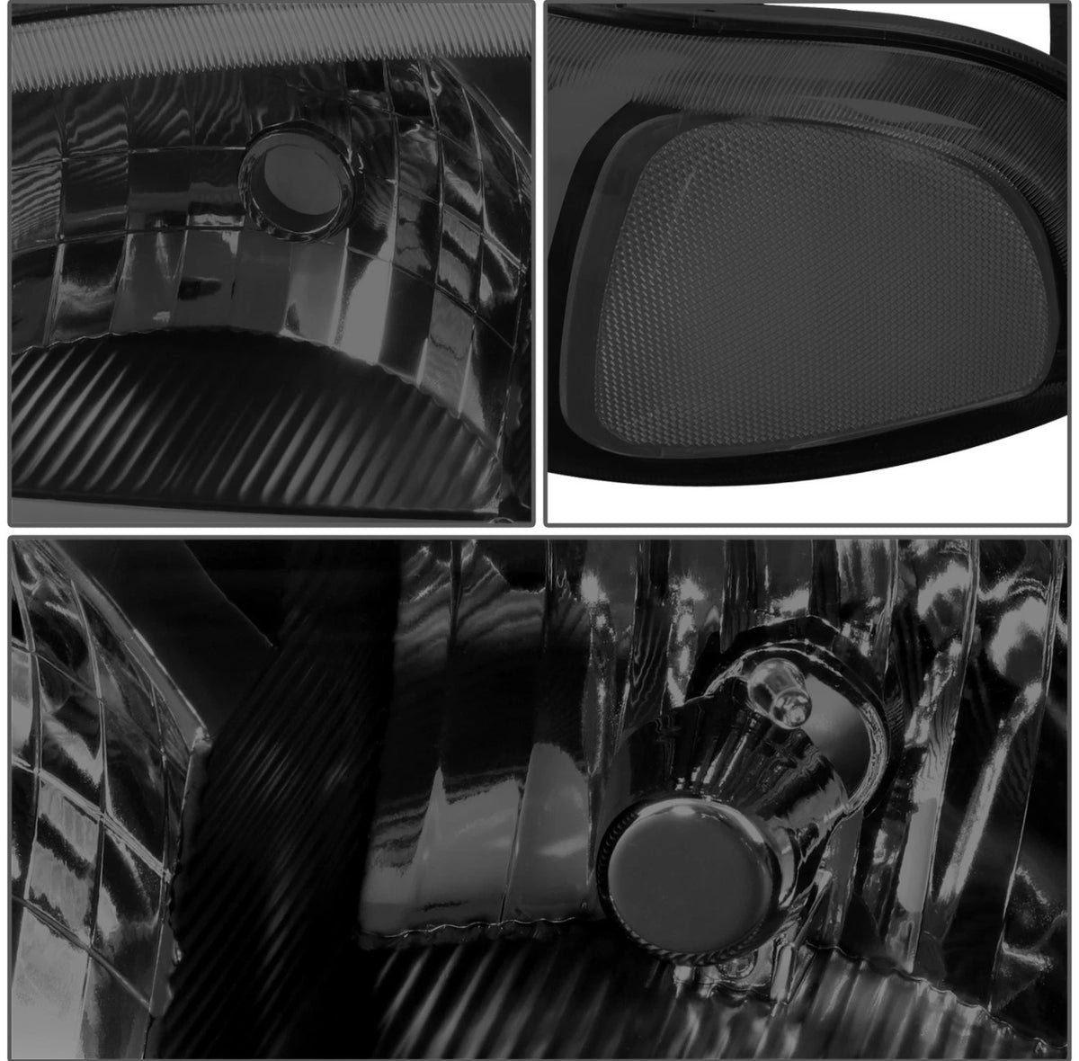 For 1999-2007 Sierra 1500 2500 LED DRL Headlight Bumper Signal Lamp Tinted Clear