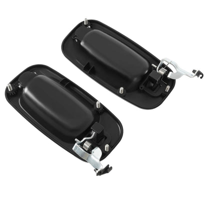 NEW Rear Outside Door Handles Set Gloss Black For Silverado Tahoe Sierra 99-06