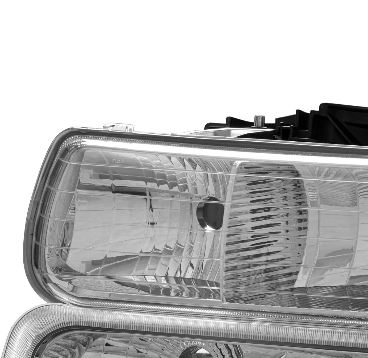 Clear lens+Chrome housing+Amber corner Fit For 1999-2002 Chevy Silverado 2000-2006 Tahoe Suburban 1500