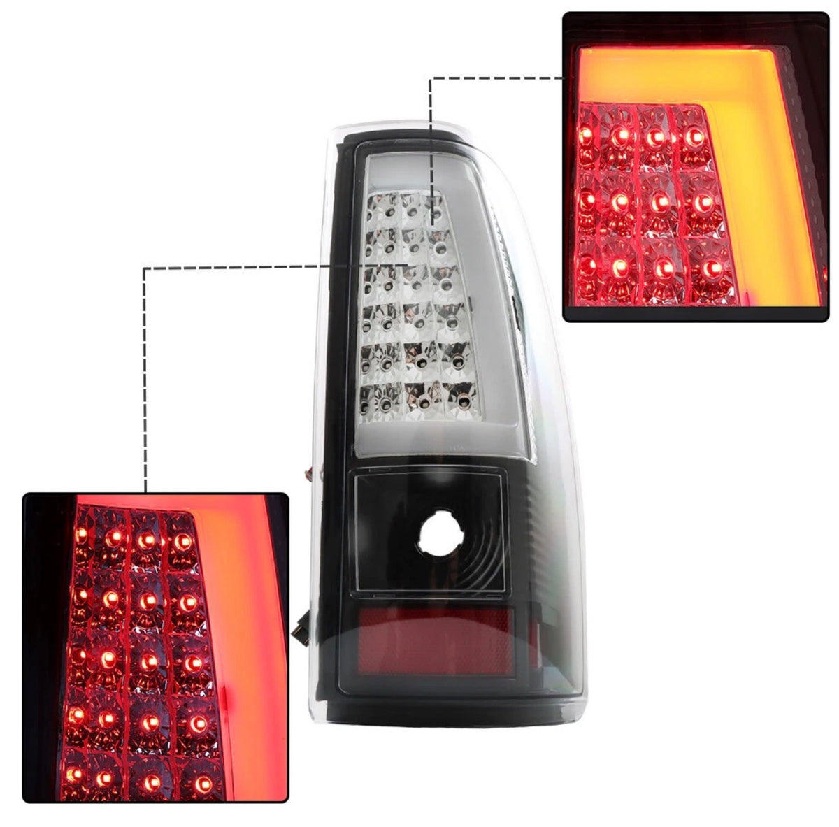 For Chevy Silverado 1500 2500 2003-2006 Driver+Passenger LED Tail Light Lamps