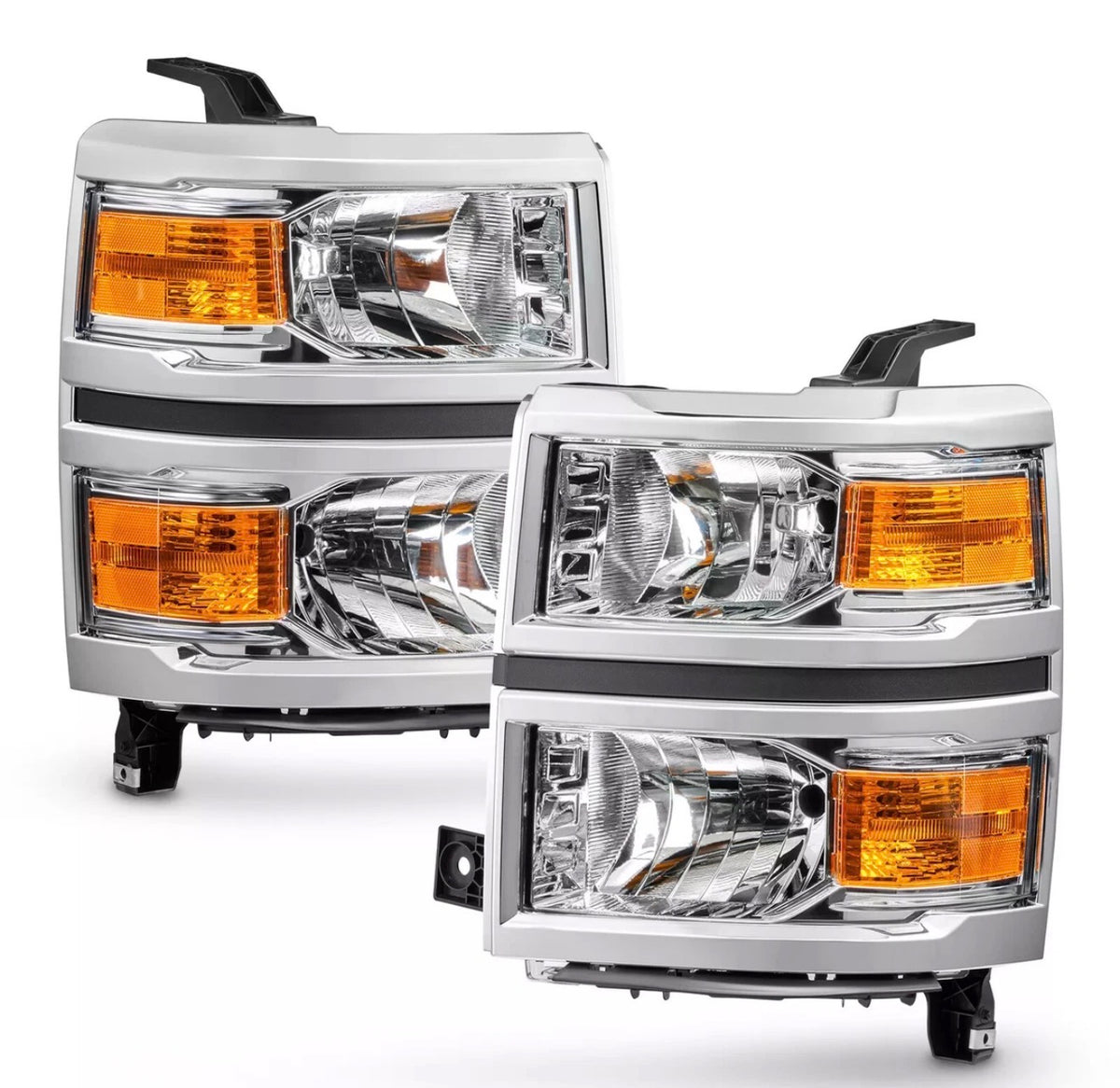 For 2014-2015 Chevy Silverado 1500 Headlights Headlamps Left+Right 14-15 Lights