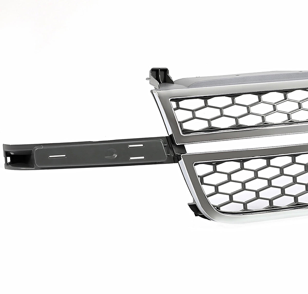 Chrome Gray Grille Honeycomb Style Fit For 2003-2007 Silverado 1500 2500 3500 HD