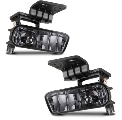 Smoked for 99-02 Chevy Silverado 00-06 Suburban Tahoe Smoke Fog Lights + Bulbs