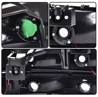 Chrome LED DRL Headlights Bumper Lamps For 1999-02 Chevy Silverado 2000-06 Tahoe amber