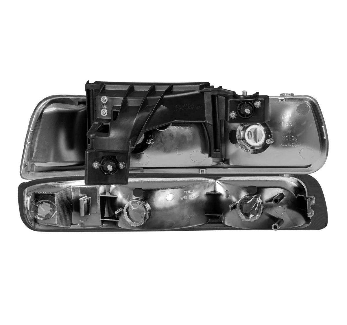 Clear lens+Chrome housing+Amber corner Fit For 1999-2002 Chevy Silverado 2000-2006 Tahoe Suburban 1500