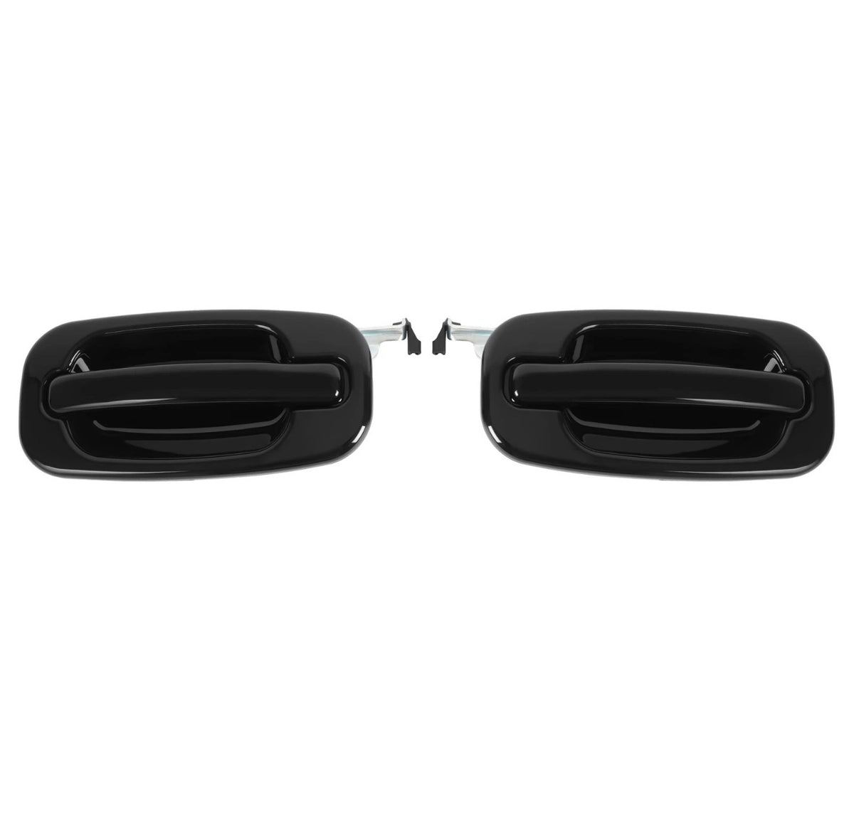 NEW Rear Outside Door Handles Set Gloss Black For Silverado Tahoe Sierra 99-06
