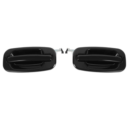 NEW Rear Outside Door Handles Set Gloss Black For Silverado Tahoe Sierra 99-06