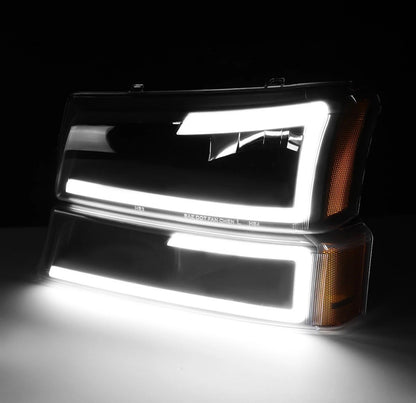 For 2003-2007 Chevy Silverado Avalanche LED DRL Headlight Bumper Signal Lamp
