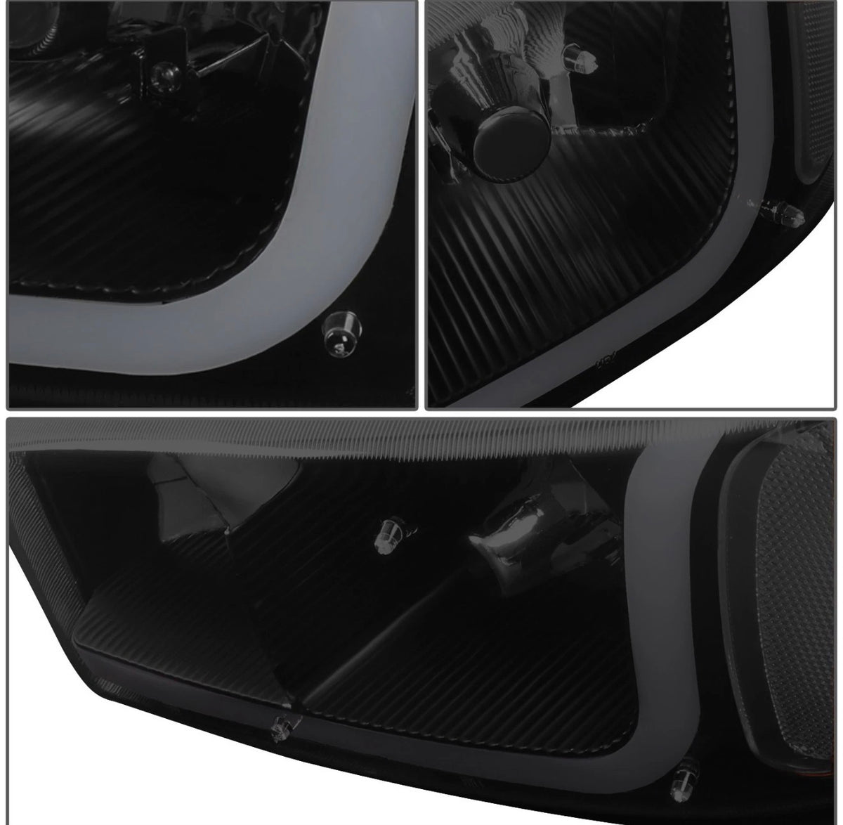 For 1999-2007 Sierra 1500 2500 LED DRL Headlight Bumper Signal Lamp Tinted Clear