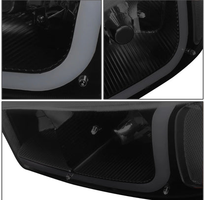 For 1999-2007 Sierra 1500 2500 LED DRL Headlight Bumper Signal Lamp Tinted Clear