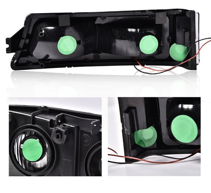 LED DRL Smoke Headlights Bumper Lamps Fit 2003-2007 Chevy Silverado Avalanche
