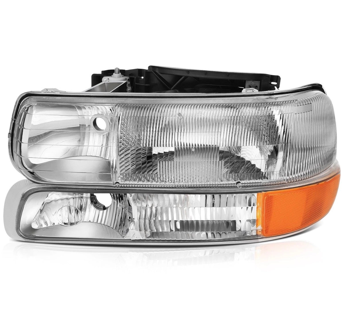 Chrome Headlight Front Lamps For 1999-2002 Chevy Silverado 2000-2006 Suburban