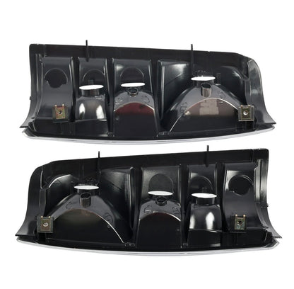 Clear Rear Tail Light Set W/Bulb LH RH For 1999-2007 Chevy Silverado GMC Sierra (Clarify silverado fitment 4 holes and 3 holes