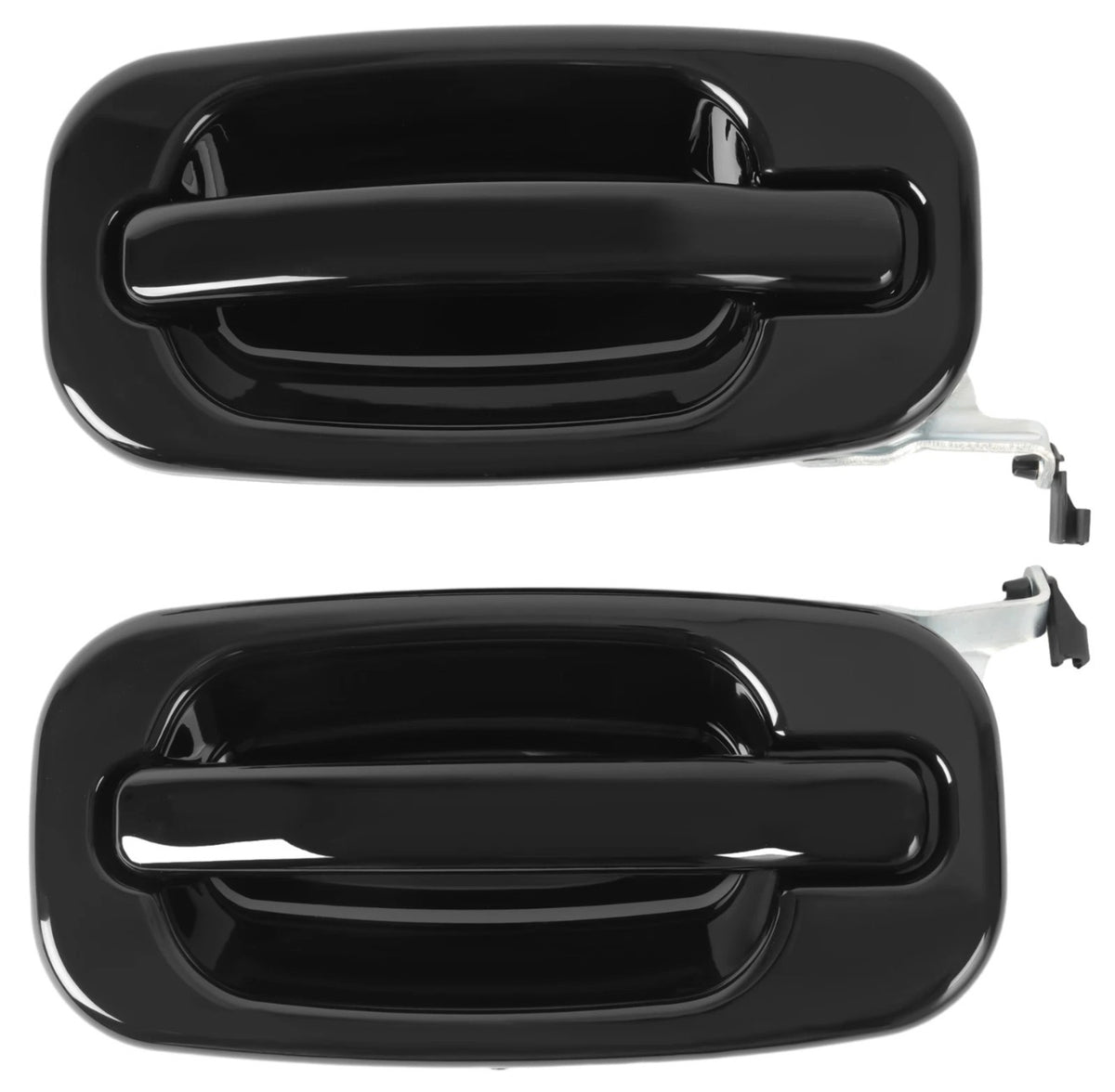 NEW Rear Outside Door Handles Set Gloss Black For Silverado Tahoe Sierra 99-06